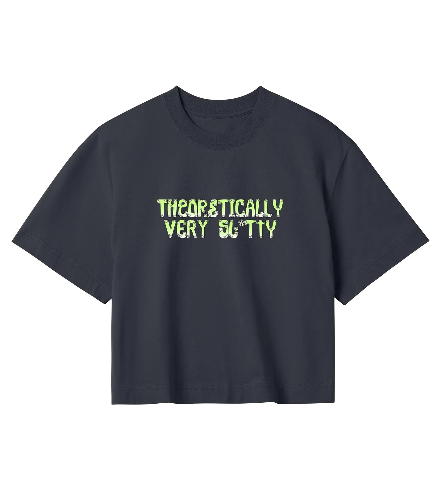 theoretically very sl*tty - Crop Top Pride Shirt