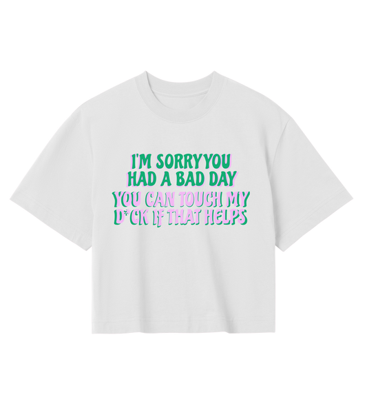 "I'm Sorry You Had a Bad Day, You Can Touch My Dick If That Helps" Crop Top Pride Shirt 